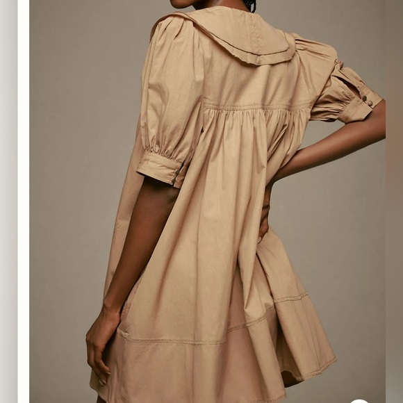 NWT Anthropologie Pilcro Short-Sleeve Bow-Front Tunic Mini Dress - Picture 2 of 10